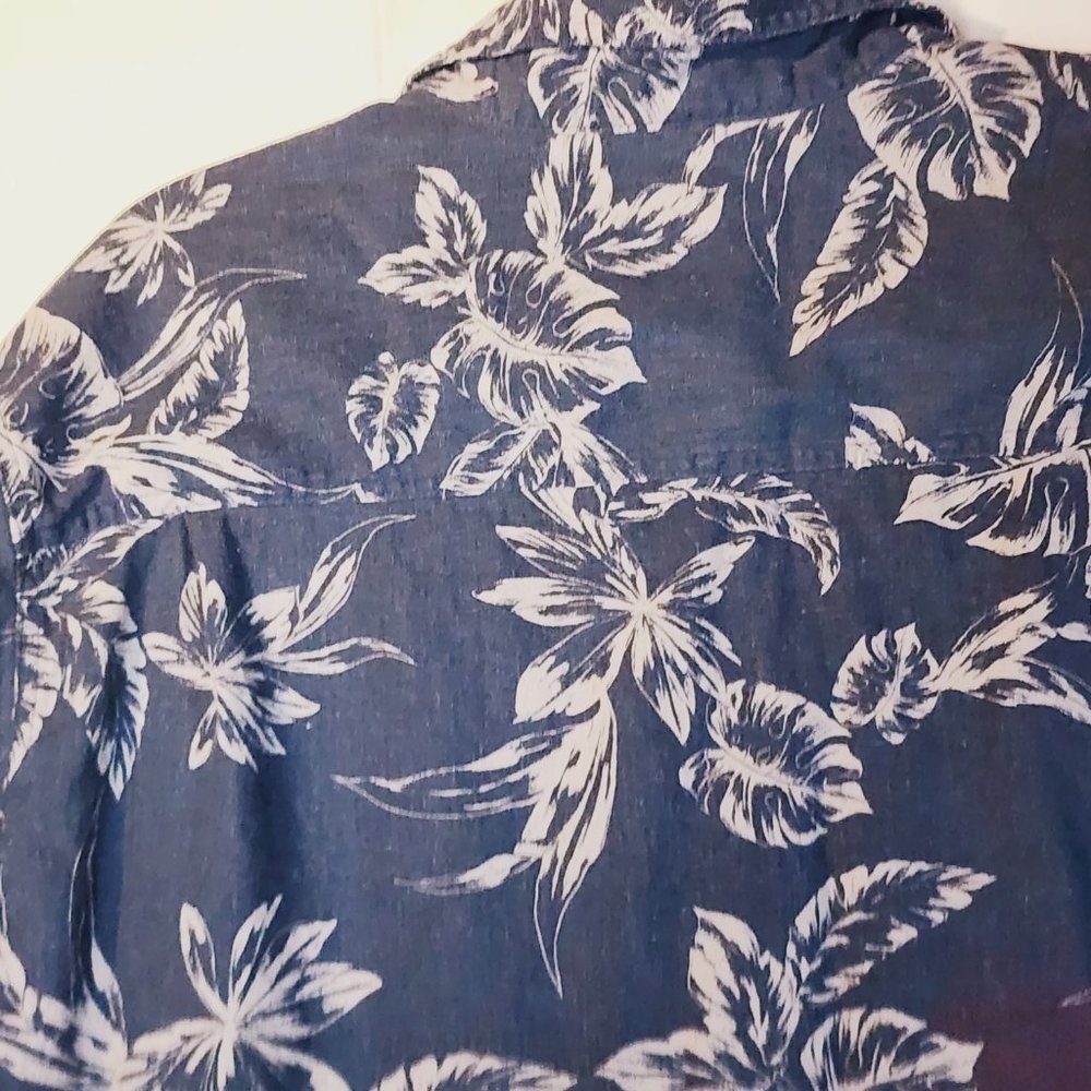 Boulder Creek Trading Company Blue Short Sleeve Floral Print Shirt Size Big 2XL - Picture 15 of 16